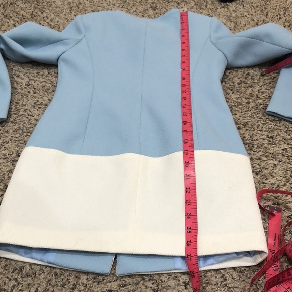 Vintage Jacket Size XS Pastel Blue Floral Embroidery - Picture 9 of 13